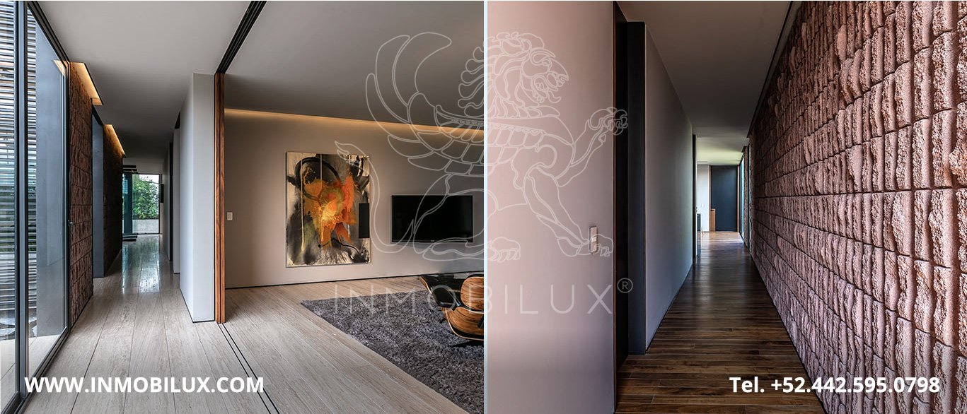 Cuarto de TV Casa Minimalista en el Campanario Querétaro