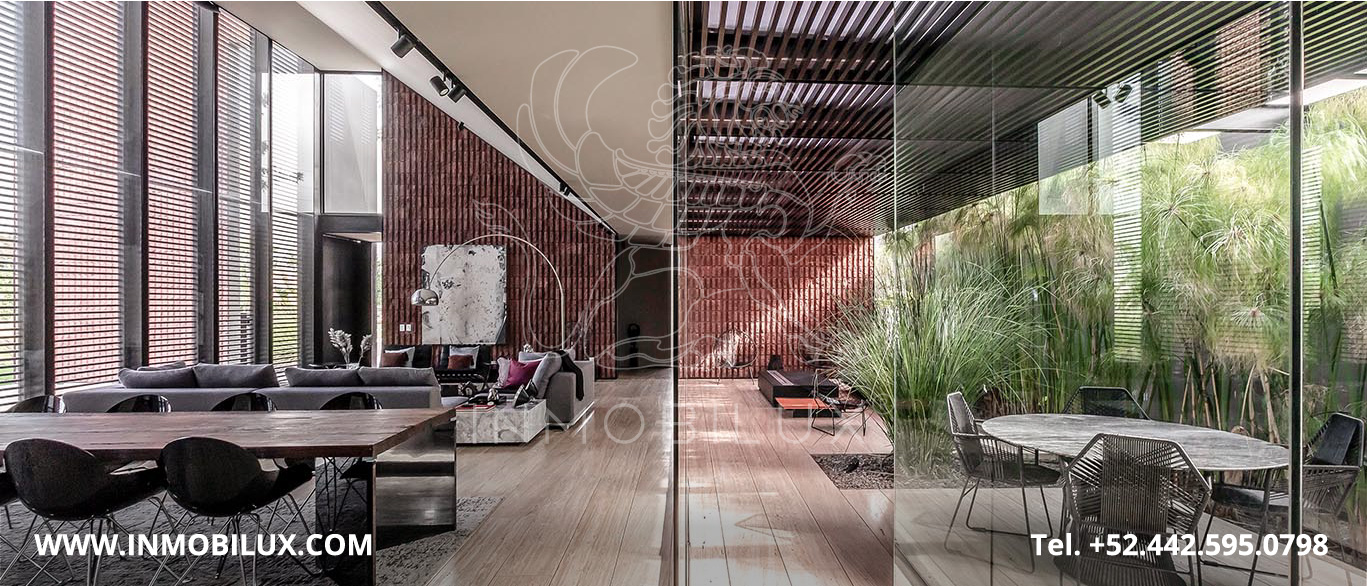 Sala de estar Casa Minimalista en el Campanario Querétaro