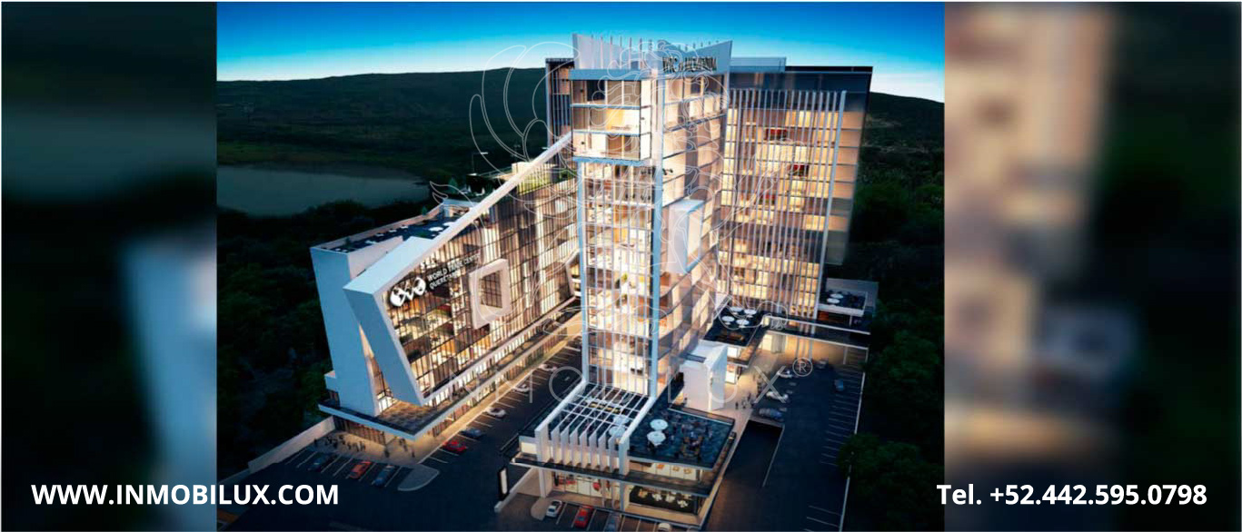 render del exterior World Trade Center Querétaro